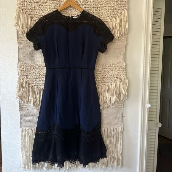 Jonathan Simkhai Applique Ruffle Hem Tee Dress - Picture 1 of 11